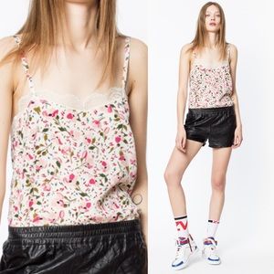 NWT Zadig & Voltaire Small Camel Print Floral